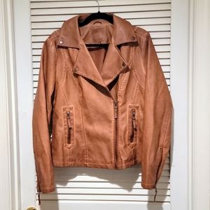 Max Studio Faux Leather Moto Jacket